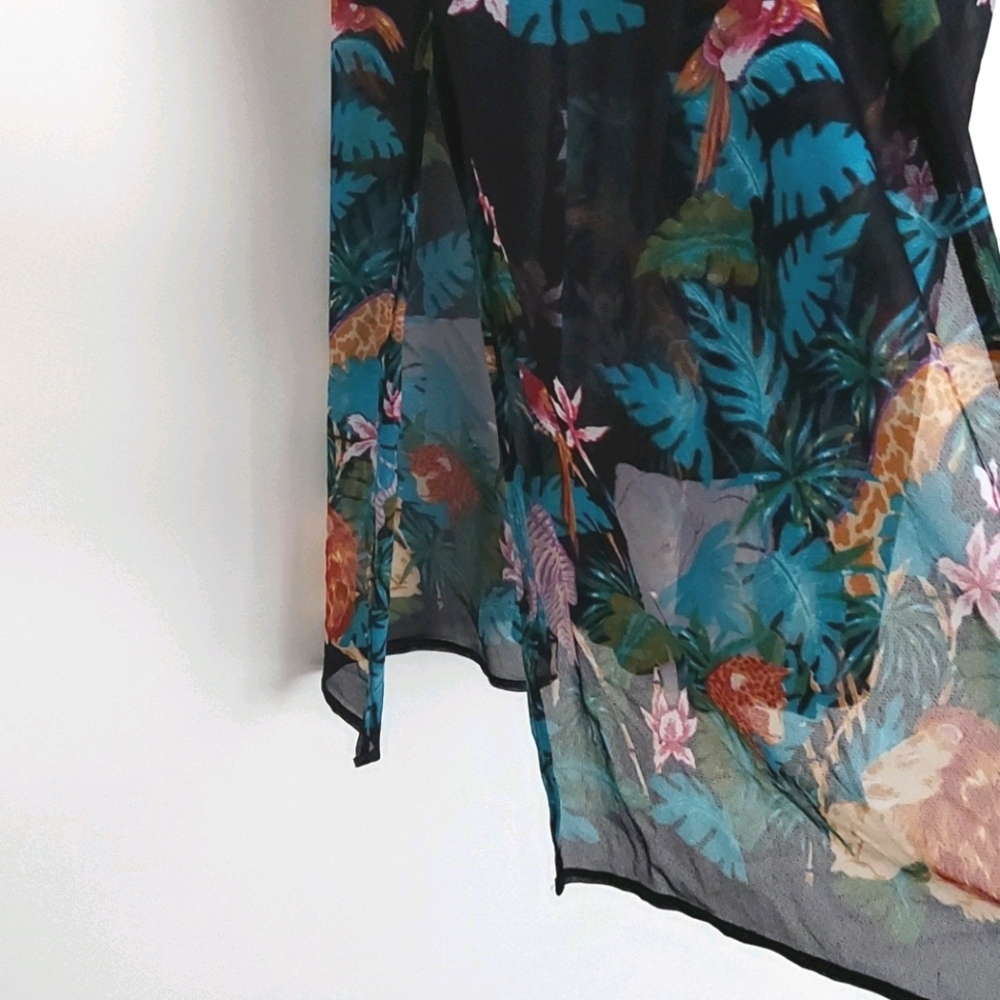 Vintage Tropical Print Robe - Picture 4 of 6